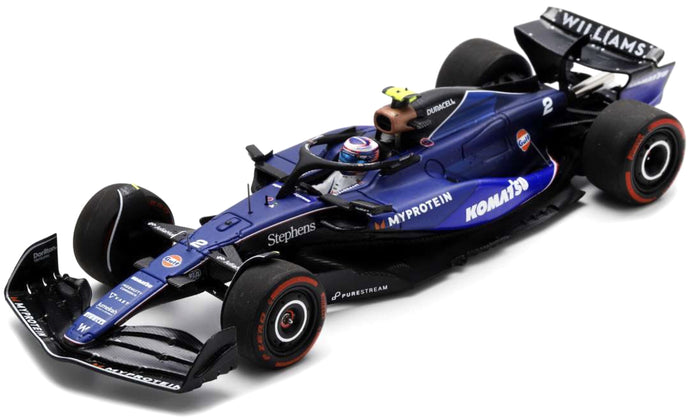 WILLIAMS F1 FW46 TEAM WILLIAMS RACING N 2 BAHRAIN GP 2024 LOGAN SARGEANT 2 TONE BLUE 1:43