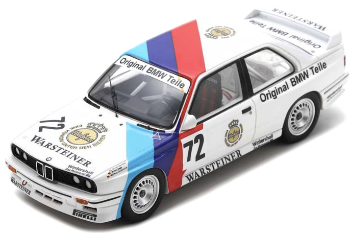 BMW 3-SERIES M3 (E30) TEAM BMW MOTORSPORT N 72 24h NURBURGRING 1987 DIETER QUESTER - MARKUS OESTREICH - WINFRIED VOGT WHITE BLUE RED 1:43