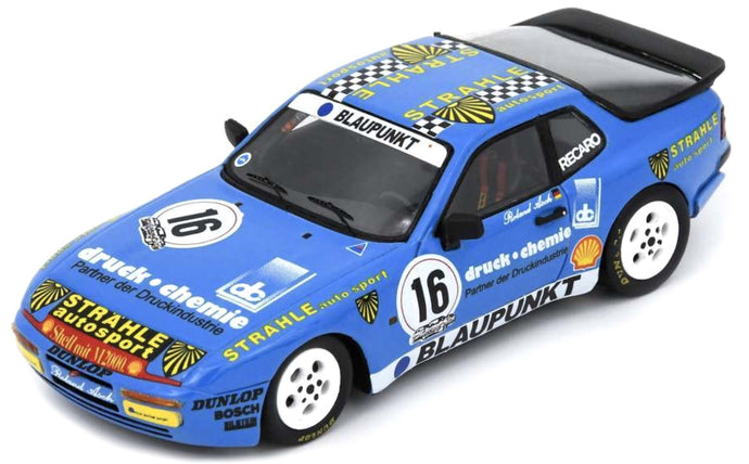 Porsche 944 TURBO CUP #16 ROLAND ASCH GERMANY CHAMPION 1988 blå/hvid 1:43