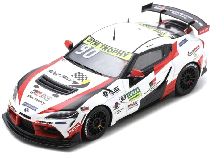 TOYOTA SUPRA GR GT4 TEAM TOYOTA GAZOO RACING N 90 EUROPE CHAMPION DTM TROPHY 2022 TIM HEINEMANN WHITE RED BLACK 1:43