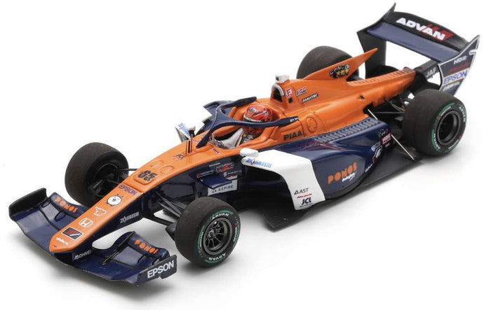 DALLARA SF23 HR-417-E TEAM PONOS NAKAJIMA RACING M-TEC N 65 SUPER FORMULA SEASON 2024 REN SATO ORANGE WHITE BLUE 1:43