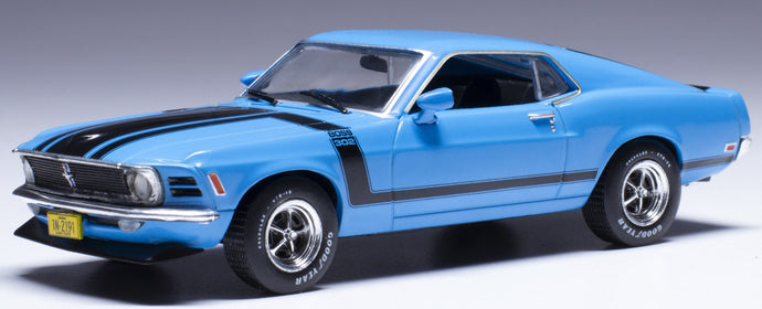 FORD MUSTANG BOSS 302 1970 BLUE 1:43 fra Ixo Model