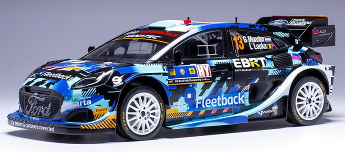 Ford PUMA RALLY1 #13 MUNSTER/LOUKA CENTRAL EUROPEAN RALLY 2023 blå/hvid/sort 1:18