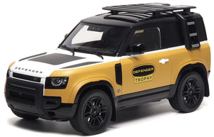 LAND ROVER NEW DEFENDER 90 TROPHY EDITION 2023 YELLOW WHITE BLACK 1:18