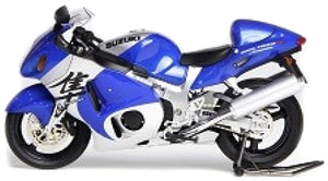 SUZUKI GSX 1300R HAYABUSA 2001 BLUE SILVER 1:12