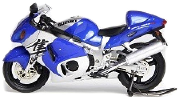 SUZUKI GSX 1300R HAYABUSA 2001 BLUE SILVER 1:12