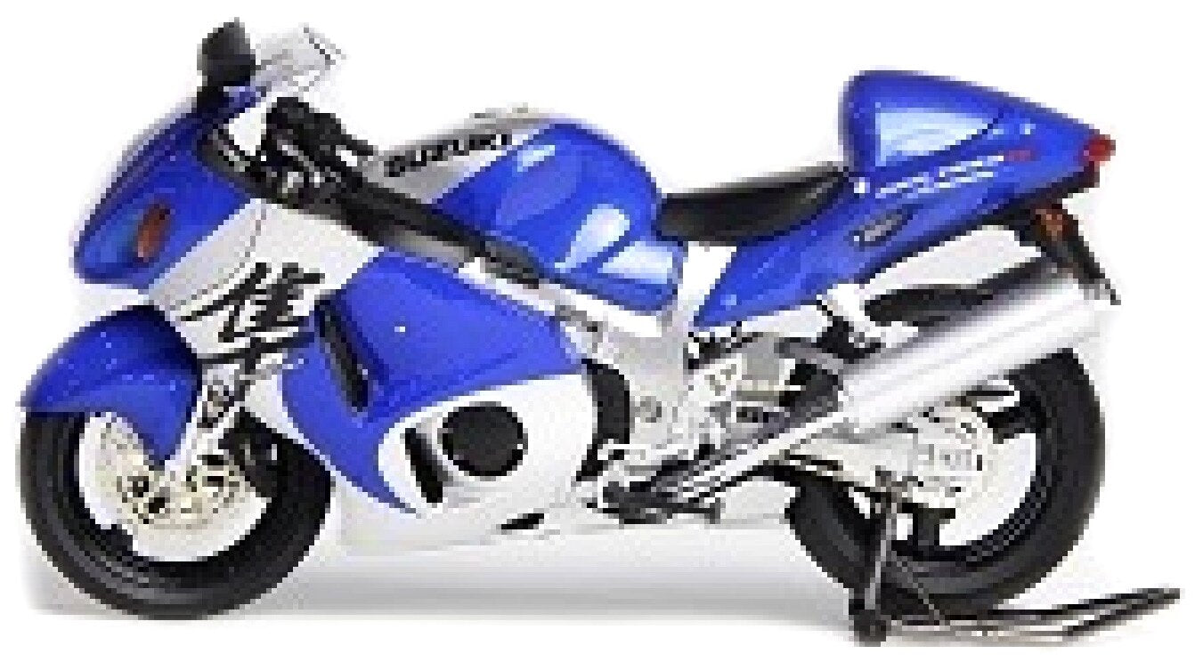SUZUKI GSX 1300R HAYABUSA 2001 BLUE SILVER 1:12