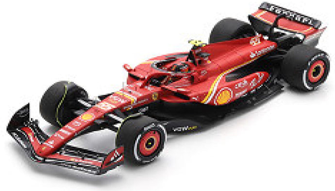 FERRARI F1 SF-24 TEAM SCUDERIA FERRARI N 55 WINNER AUSTRALIAN GP 2024 CARLOS SAINZ WITH SHOWCASE RED BLACK 1:18