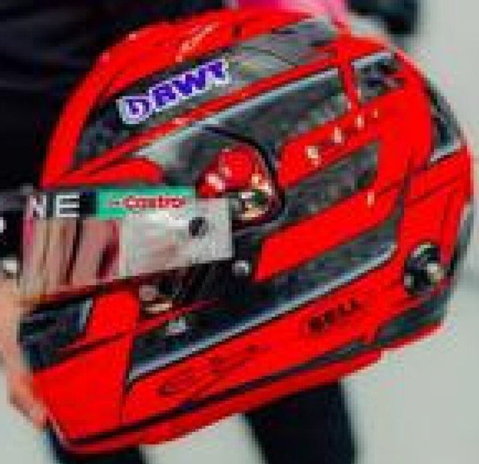 ESTEBAN OCON HELMET 2024 rød/sort 1:5