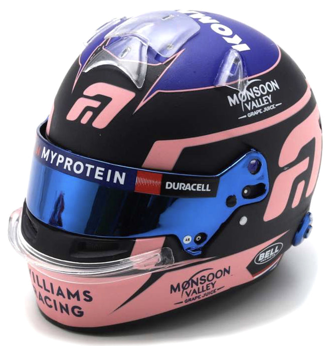 BELL HELMET CASCO HELMET F1 ALEXANDER ALBON TEAM WILLIAMS RACING N 23 SEASON 2024 BLUE PINK 1:5
