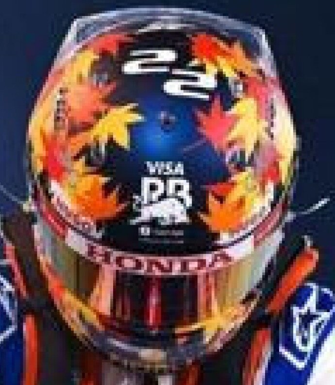 BELL HELMET CASCO HELMET F1 YUKI TSUNODA TEAM VISA CASH APP N 22 SEASON 2024 VARIOUS 1:5