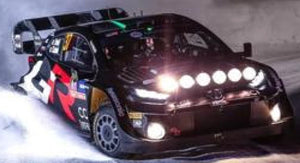 Toyota GR YARIS RALLY1 HYBRID #37 BERTELLI/SCATTOLIN RALLY SWEDEN 2024 sort/rød/hvid 1:43