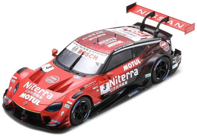 NISSAN TYPE Z TEAM NITERRA MOTUL NDDP RACING N 3 GT500 CLASS SUPER GT 2023 KATSUMASA CHIYO - MITSUNORI TAKABOSHI RED BLACK 1:18