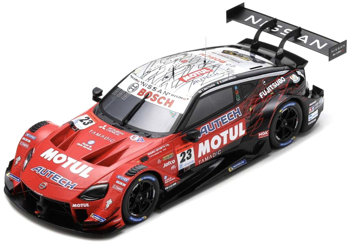 NISSAN TYPE Z TEAM MOTUL AUTECH NISMO N 23 GT500 CLASS SUPER GT 2023 TSUGIO MATSUDA - RONNIE QUINTARELLI RED BLACK 1:18