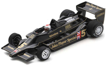 Indlæs billede til gallerivisning LOTUS F1 79 JPS N 5 WORLD CHAMPION WINNER BELGIUM GP MARIO ANDRETTI 1978 BLACK GOLD 1:18
