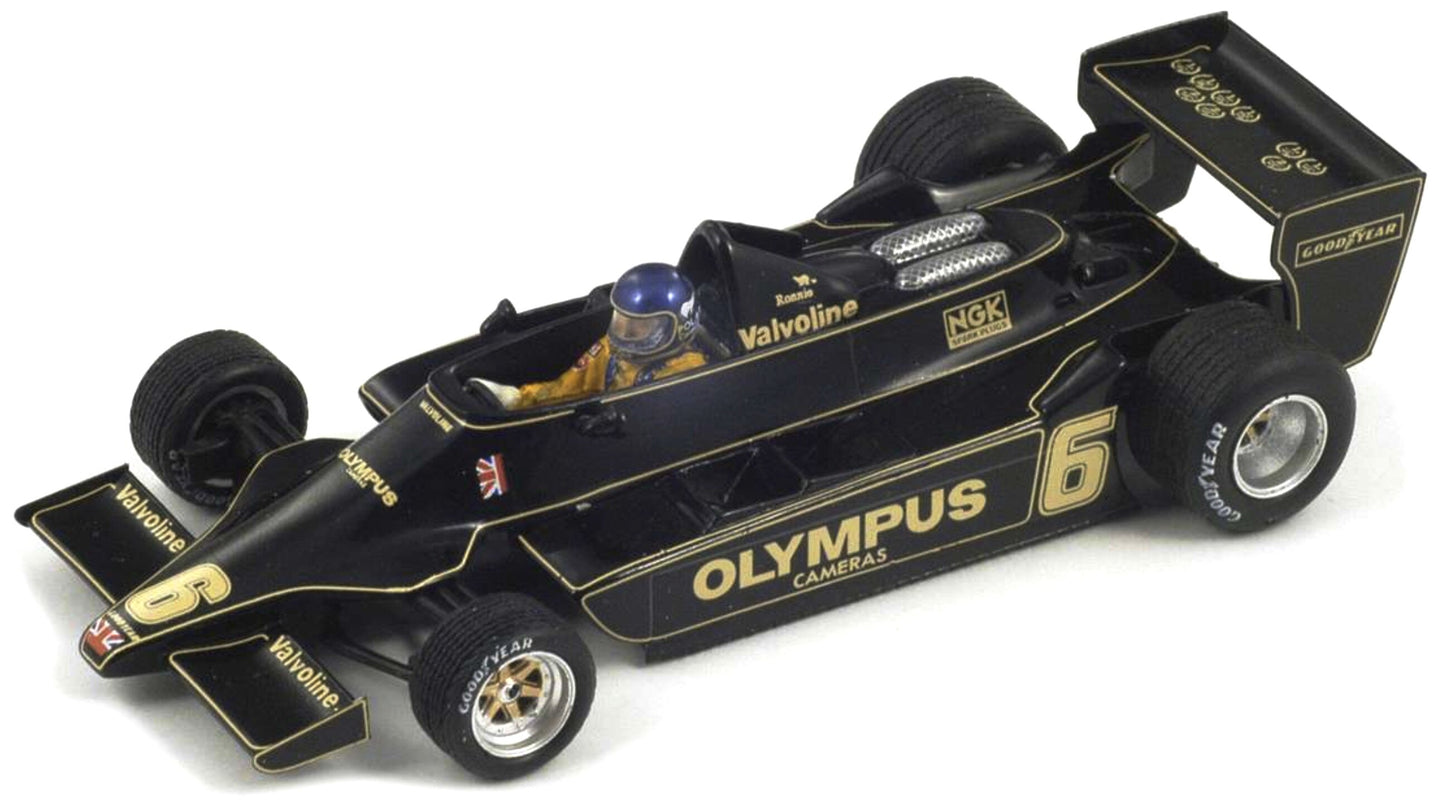 LOTUS F1 79 JPS N 6 WINNER AUSTRIAN GP 1978 RONNIE PETERSON BLACK GOLD 1:18