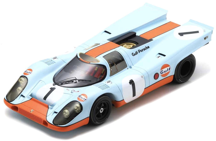 PORSCHE 917K 4.5L GULF TEAM JOHN WYER AUTOMOTIVE ENGINEERING N 1 2nd 24h DAYTONA 1970 JO SIFFERT - BRIAN REDMAN LIGHT BLUE ORANGE 1:18