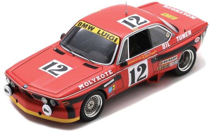 BMW 3.0 CSI #12 XHENCEVAL/PELTIER/DIEUDONNE WINNER 24H SPA 1974 rød/sort/gul 1:43