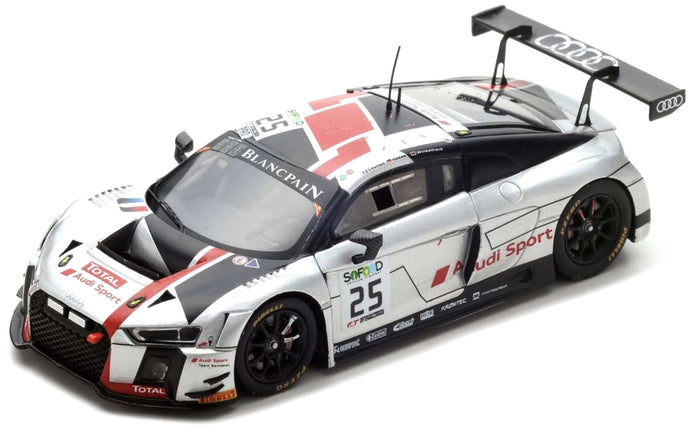 AUDI R8 LMS TEAM AUDI SPORT SAINTELOC N 25 WINNER 24h SPA 2017 CHRISTOPHER HAASE - JULES GOUNON - MARKUS WINKELHOCK SILVER BLACK 1:43