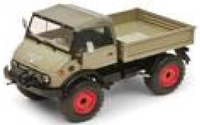 Mercedes Benz UNIMOG U406 beige/sort/rød 1:18