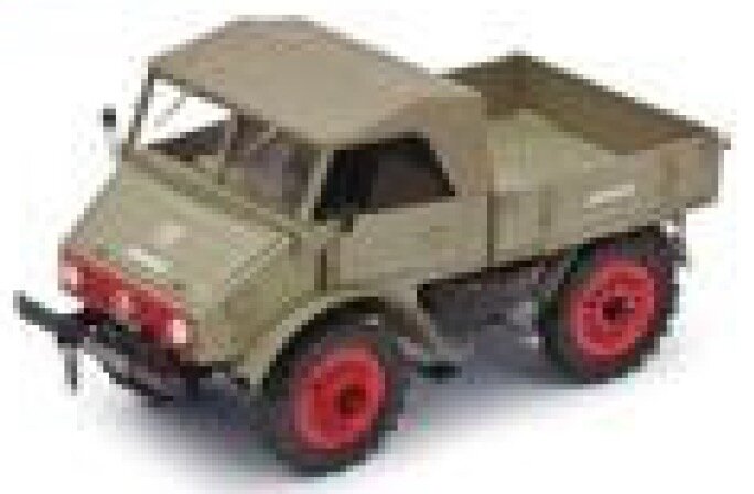 Mercedes Benz UNIMOG U401 beige/sort/rød 1:18