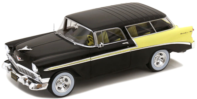 CHEVROLET BEL AIR NOMAD SW STATION WAGON CUSTOM 1956 BLACK YELLOW 1:18
