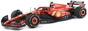 FERRARI F1 SF-24 TEAM SCUDERIA FERRARI N 55 WINNER AUSTRALIAN GP 2024 CARLOS SAINZ - POLIFOAM PACKAGING RED BLACK 1:18