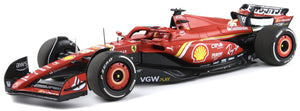 FERRARI F1 SF-24 TEAM SCUDERIA FERRARI N 16 2nd AUSTRALIAN GP 2024 CHARLES LECLERC - POLIFOAM PACKAGING RED BLACK 1:18