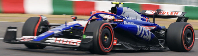 RACING BULLS F1 VCARB-01 TEAM VISA CASH APP N 22 SEASON 2024 YUKI TSUNODA BLUE WHITE 1:18