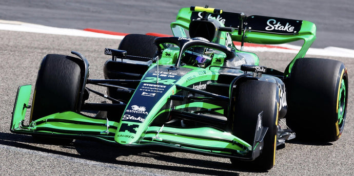 SAUBER F1 C44 TEAM STAKE KICK N 24 SEASON 2024 ZHOU GUANYU GREEN BLACK 1:18