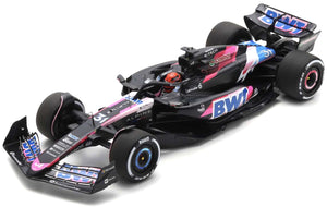 ALPINE F1 A524 TEAM BWT ALPINE N 31 BAHRAIN GP 2024 ESTEBAN OCON BLACK BLUE PINK 1:18
