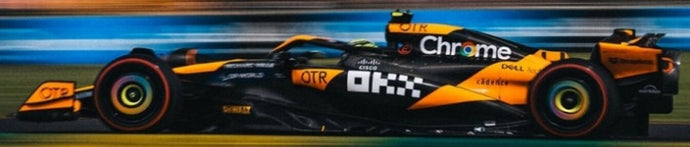 McLAREN F1 MCL38 TEAM MCLAREN N 4 WINNER MIAMI GP 2024 FIRST F1 VICTORY LANDO NORRIS ORANGE BLACK 1:18