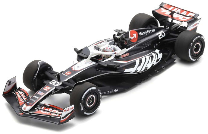 HAAS F1 FW24 TEAM MONEYGRAM HAAS N 20 SEASON 2024 KEVIN MAGNUSSEN BLACK WHITE 1:18