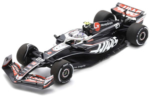 HAAS F1 FW24 TEAM MONEYGRAM HAAS N 27 SEASON 2024 NICO HULKENBERG BLACK WHITE 1:18