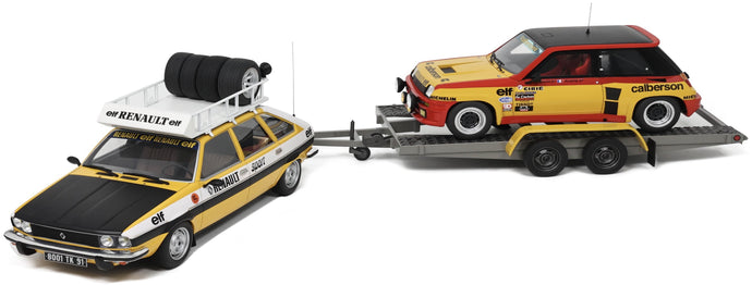 RENAULT 30 ASSISTANCE RENAULT 5 TURBO TEST CAR 1979 - 2 CAR SET gul/sort/hvid/rød 1:18