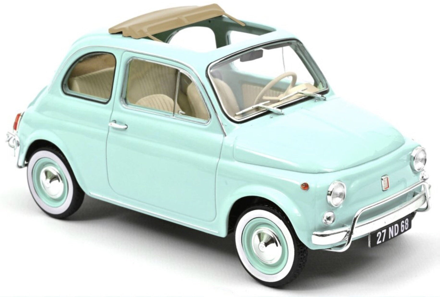 Fiat 500 L 1968 WITH SPECIAL BIRTH PACK lys grøn 1:18