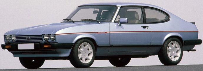 FORD ENGLAND CAPRI MKIII 2.8 INJECTION RHD 1984 LIGHT BLUE MET 1:18