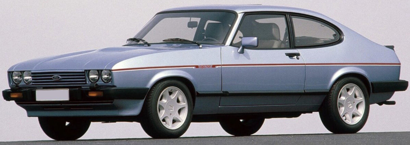 FORD ENGLAND CAPRI MKIII 2.8 INJECTION RHD 1984 LIGHT BLUE MET 1:18