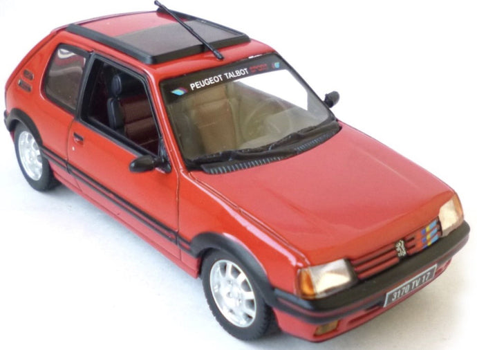 PEUGEOT 205 GTI 1.9 1991 VALLELUNGA RED WITH PTS DECO 1:43