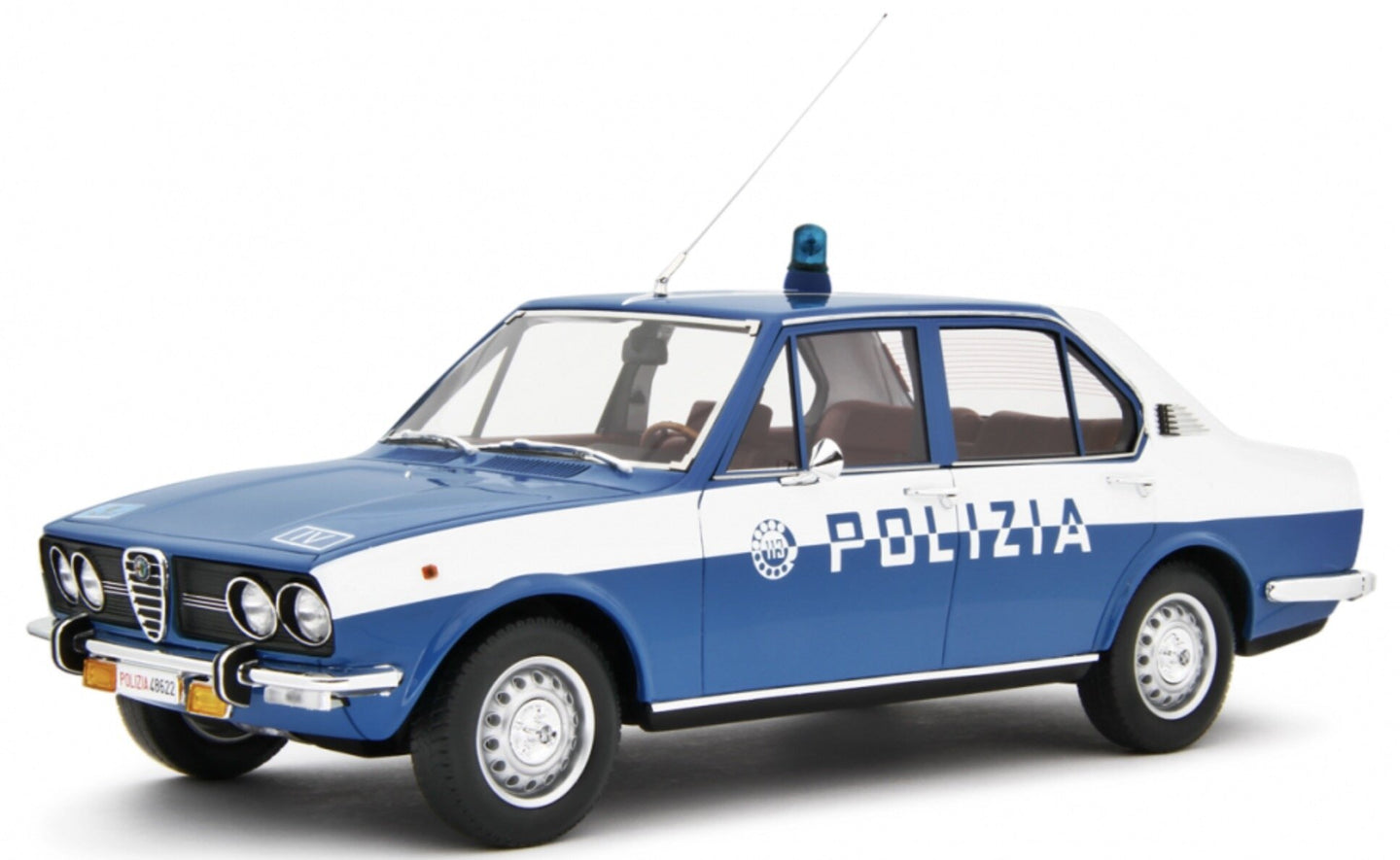 Alfa Romeo ALFETTA 1.8 POLIZIA 1976 blå/hvid 1:18