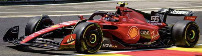 Ferrari SF-23 #55 CARLOS SAINZ GP BELGIUM SPA-FRANCORCHAMPS 2023 Limited Edition rød/sort 1:18