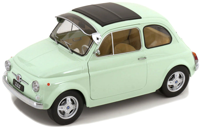 FIAT 500 F CUSTOM WITH ABARTH RIMS 1968 LIGHT GREEN 1:12