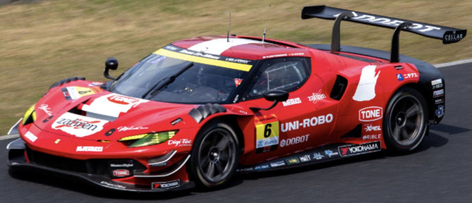 Ferrari 296 #6 KATAYAMA/MERHI MUNTAN GT300 SUPER GT 2024 rød/hvid/sort 1:43