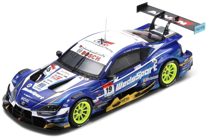 Toyota GR SUPRA #19 KUNIMOTO/SAKAGUCHI GT500 SUPER GT 2024 blå/hvid/gul 1:43
