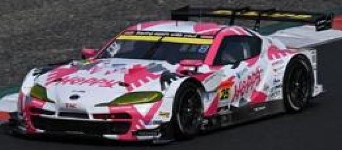 TOYOTA GR SUPRA TEAM HOPPY SCHATZ N 25 GT300 CLASS SUPER GT 2024 TOGO SUGUNAMI - TAKAMITSU MATSUI - KIMIYA SATO WHITE PINK 1:43