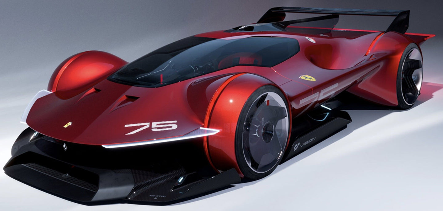 FERRARI VISION GRAN TURISMO N 75 2024 ROSSO MAGMA - RED MET 1:43