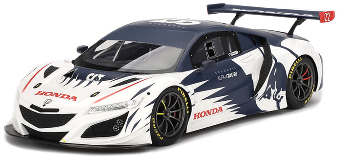 HONDA NSX GT3 EVO TEAM ALPHA TAURI N 0 RED BULL FORMULA NURBURGRING 2023 YUKI TSUNODA WHITE BLUE 1:18