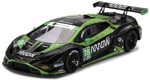 LAMBORGHINI HURACAN GT3 EVO2 TEAM FORTE RACING N 78 24h DAYTONA 2023 MARCO MAPELLI - LORIS SPINELLI - BENJAMIN HITES - MISHA GOIKHBERG BLACK GREEN 1:43