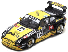 Indlæs billede til gallerivisning PORSCHE 911 993 GT2 TEAM STADLER MOTORSPORT N 72 24h LE MANS 1996 ENZO CALDERARI - LILIAN BRYNER - ULLI RICHTER YELLOW BLACK 1:43