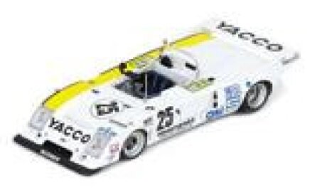 CHEVRON B36 2.0L S4 TEAM ROC SOCIETE YACCO N 25 24h LE MANS 1980 BRUNO SOTTY - DOMINIQUE LAURENT - PHILIPPE HESNAULT WHITE YELLOW 1:43